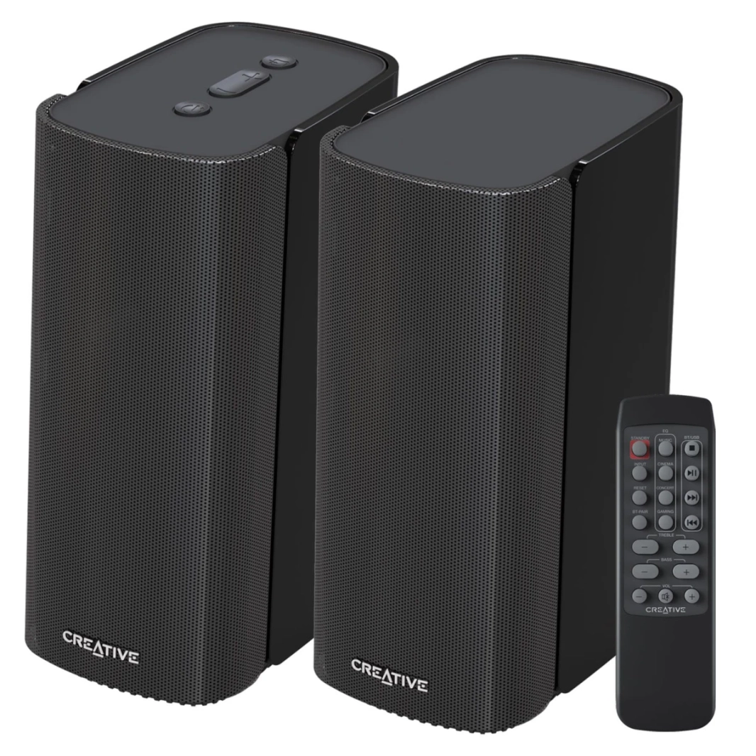 Creative T100 Hi-Fi تصل إلى 80W PEAK POWER W/ Bluetooth 5.0 OPTICAL-IN SOUNDSTAGE و CLACK