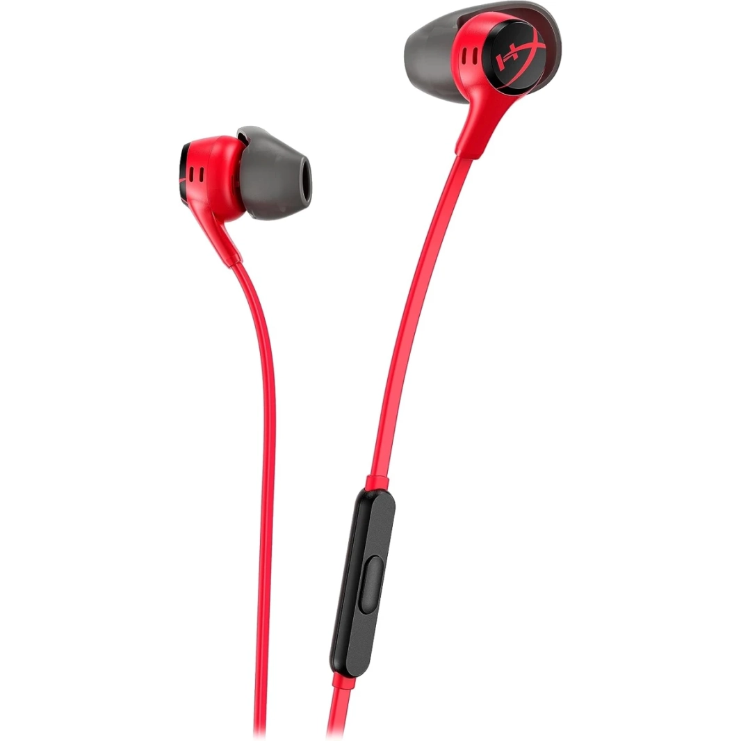 سماعات ألعاب Hyperx Cloud Cloud II مع زر ميكروفون ومضمّن متعدد الوظائف - أحمر - أحمر