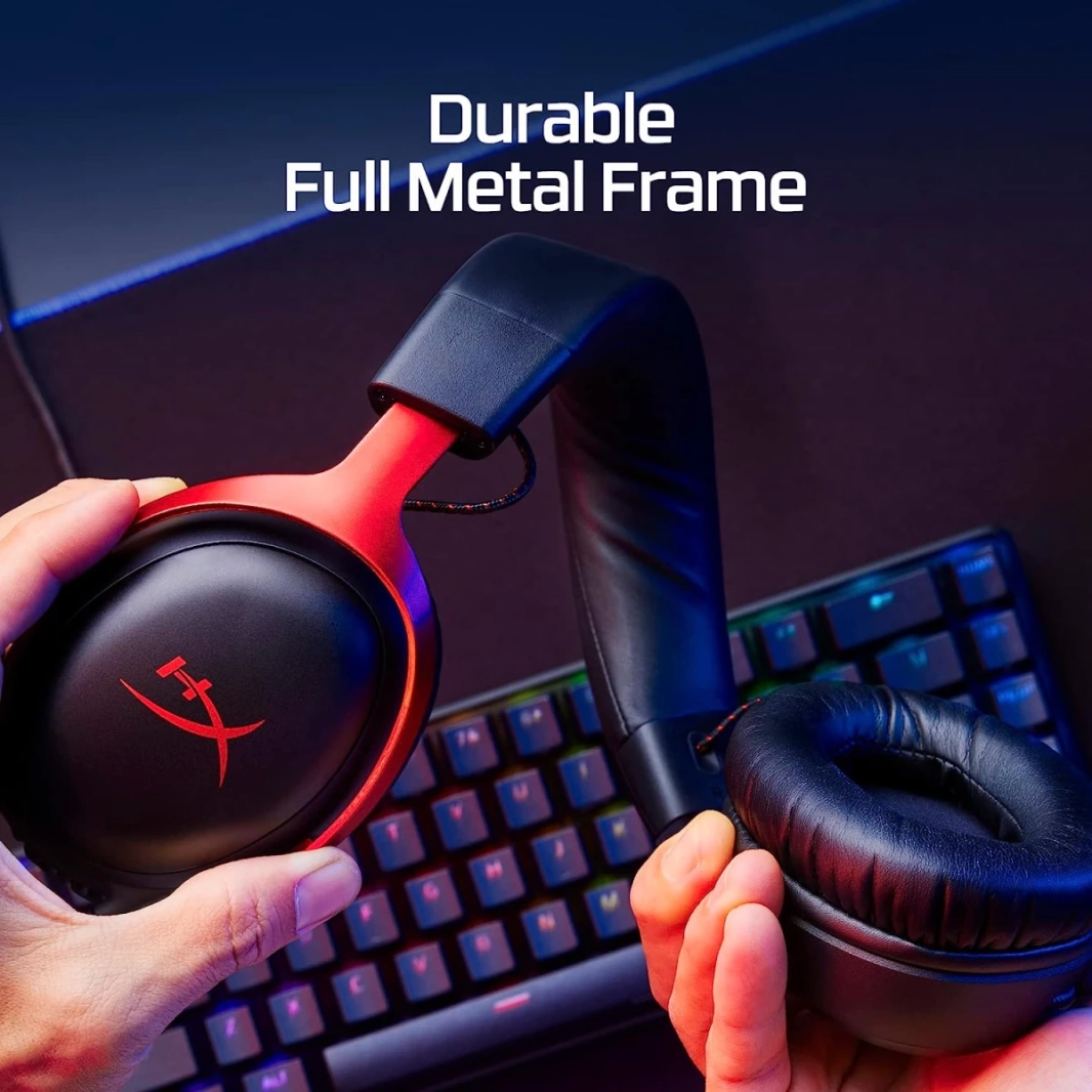 Hyperx Cloud III زاوية سلكية 53 ملم برامج تشغيل DTS Memory Foam Frame Frame Ultra Clear 10mm MIC USB-C و USB-A 3.5 مم للكمبيوتر الشخصي ، PS5 ، Series Xbox X | S-Black