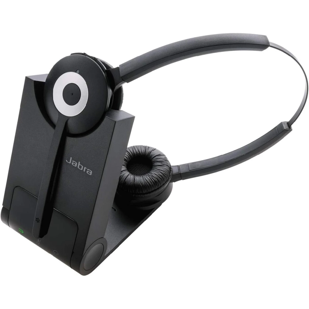 Jabra Pro 930 Duo MS DECT Wireless On-Ear Stereo Headset Skype For Business Certified with Noise-Cancellation and All-day Battery