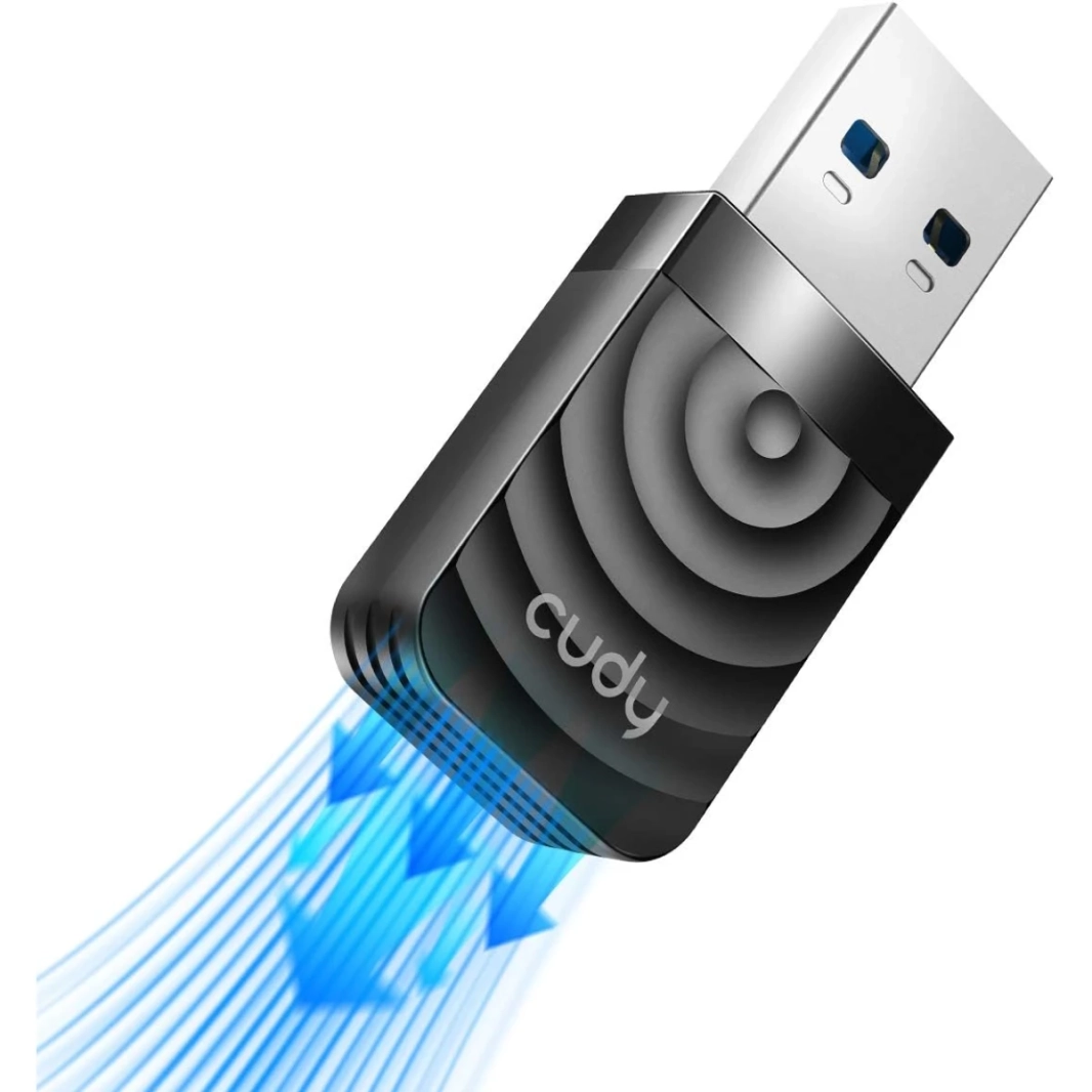 Cudy WU1300S AC1300 USB WiFi USB 3.0 Adapter for PC 5Ghz /2.4Ghz Compatible with Windows & mac