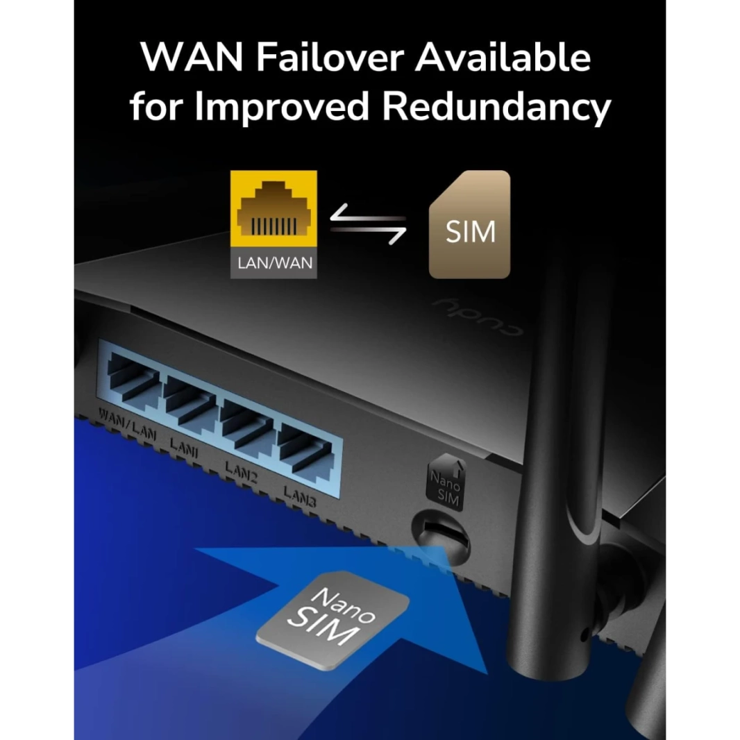Cudy LT400 4G LTE N300 300 Mbps واي فاي راوتر فتحة بطاقة SIM لأي مشغل FDD و TDD ، DDNS ، PPTP / L2TP VPN