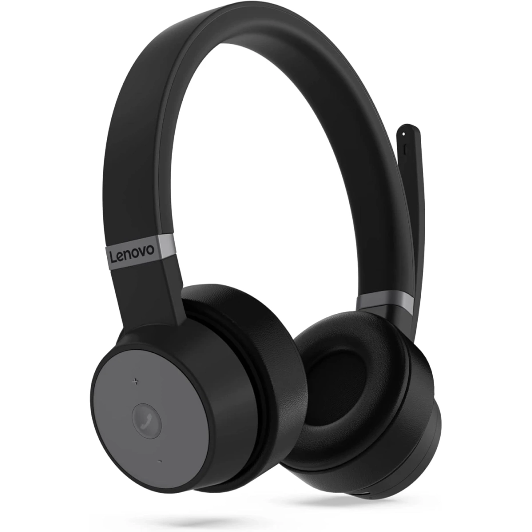 Lenovo Go Wireless ANC Headset USB Type C Wired/Wireless Bluetooth Noise Cancelling Microphone & Teams Certification - Black