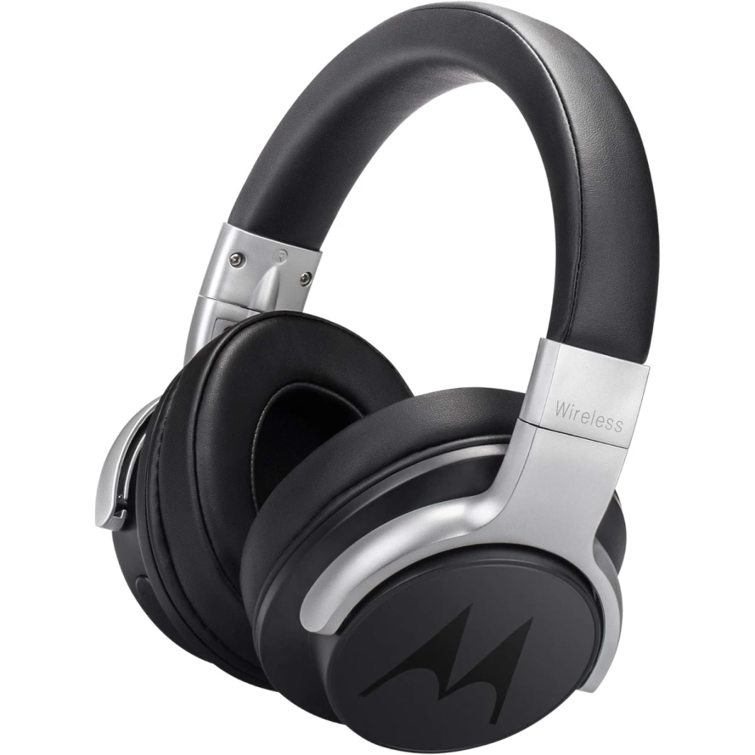 Motorola Escape 500 Bluetooth Active Noise Cancelling Headphones with Mic HD Sound Quality 12-Hour Battery Life IPX4-Rated Waterproof Works w/ Voice Assistants