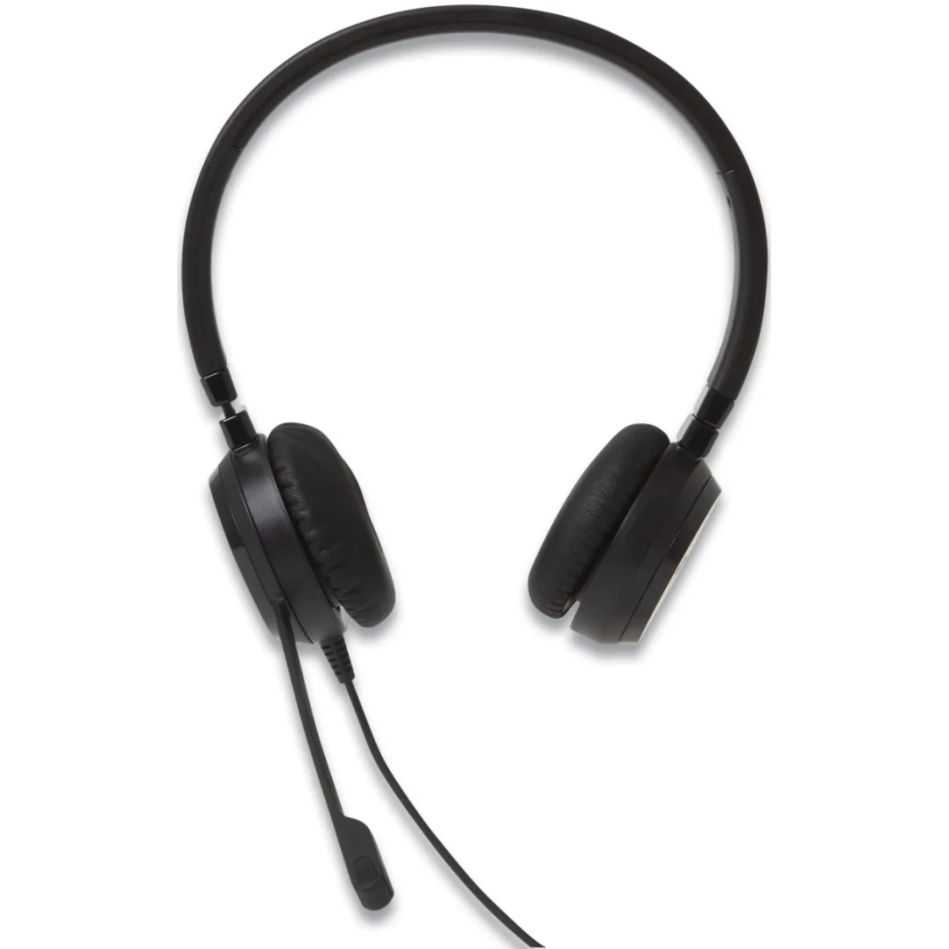 NXT Technologies UC-2000 سماعة الرأس السلكية فوق الرأس مع ميكروفون Microphone USB في خط PC/MAC/MAC/محمول-أسود