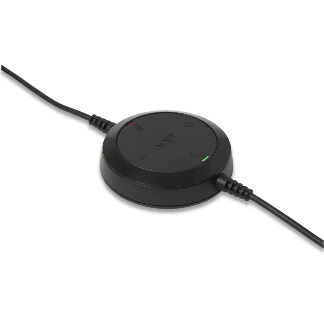 NXT Technologies UC-2000 سماعة الرأس السلكية فوق الرأس مع ميكروفون Microphone USB في خط PC/MAC/MAC/محمول-أسود