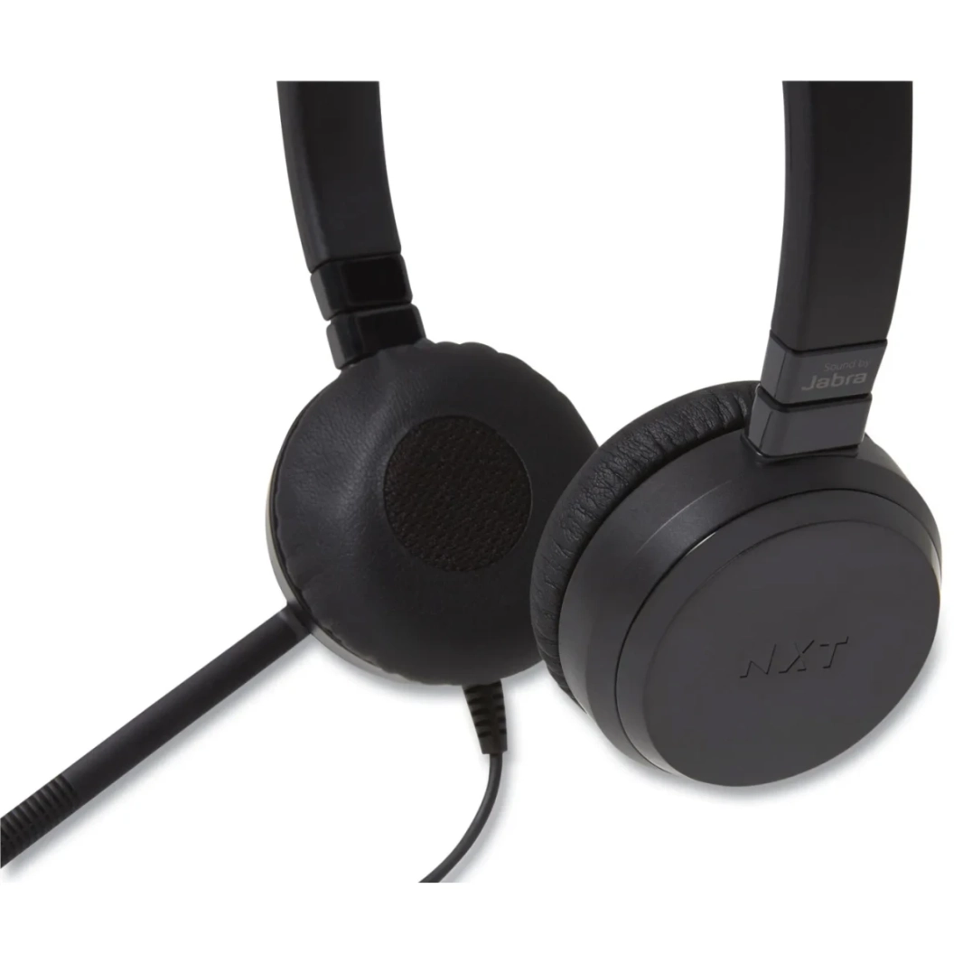 NXT Technologies UC-2000 سماعة الرأس السلكية فوق الرأس مع ميكروفون Microphone USB في خط PC/MAC/MAC/محمول-أسود