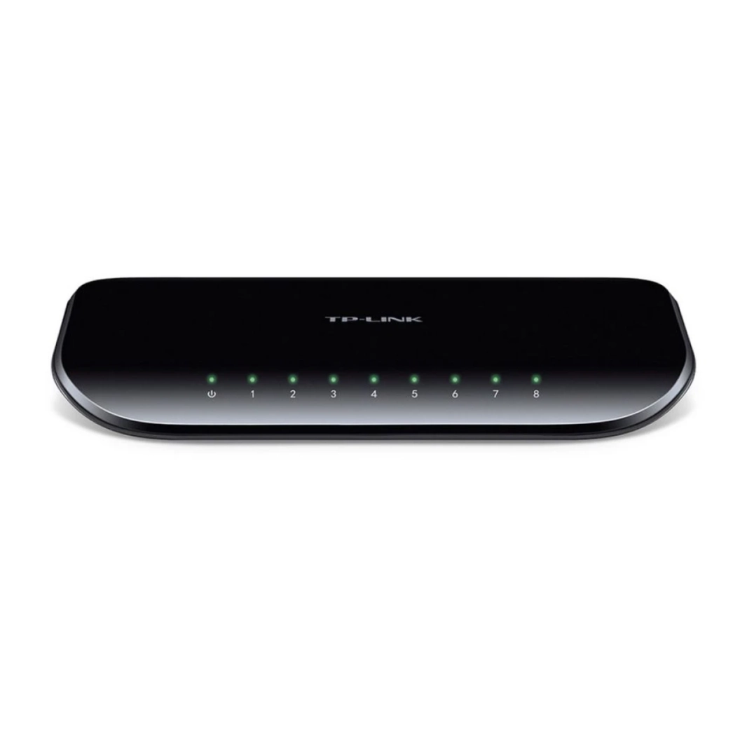 TP-Link TL-SG1008D 8 منافذ جيجابت إيثرنت محول شبكة سطح المكتب أو الحائط بدون مروحة لتحسين حركة المرور