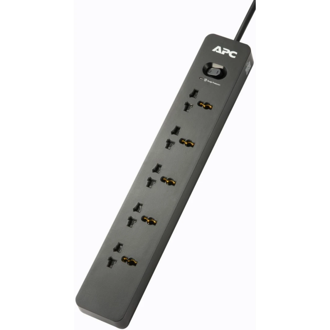 APC SurgeArrest Essential Surge Protector 5x Universal Outlets 1.5m Extension Cord UK Input