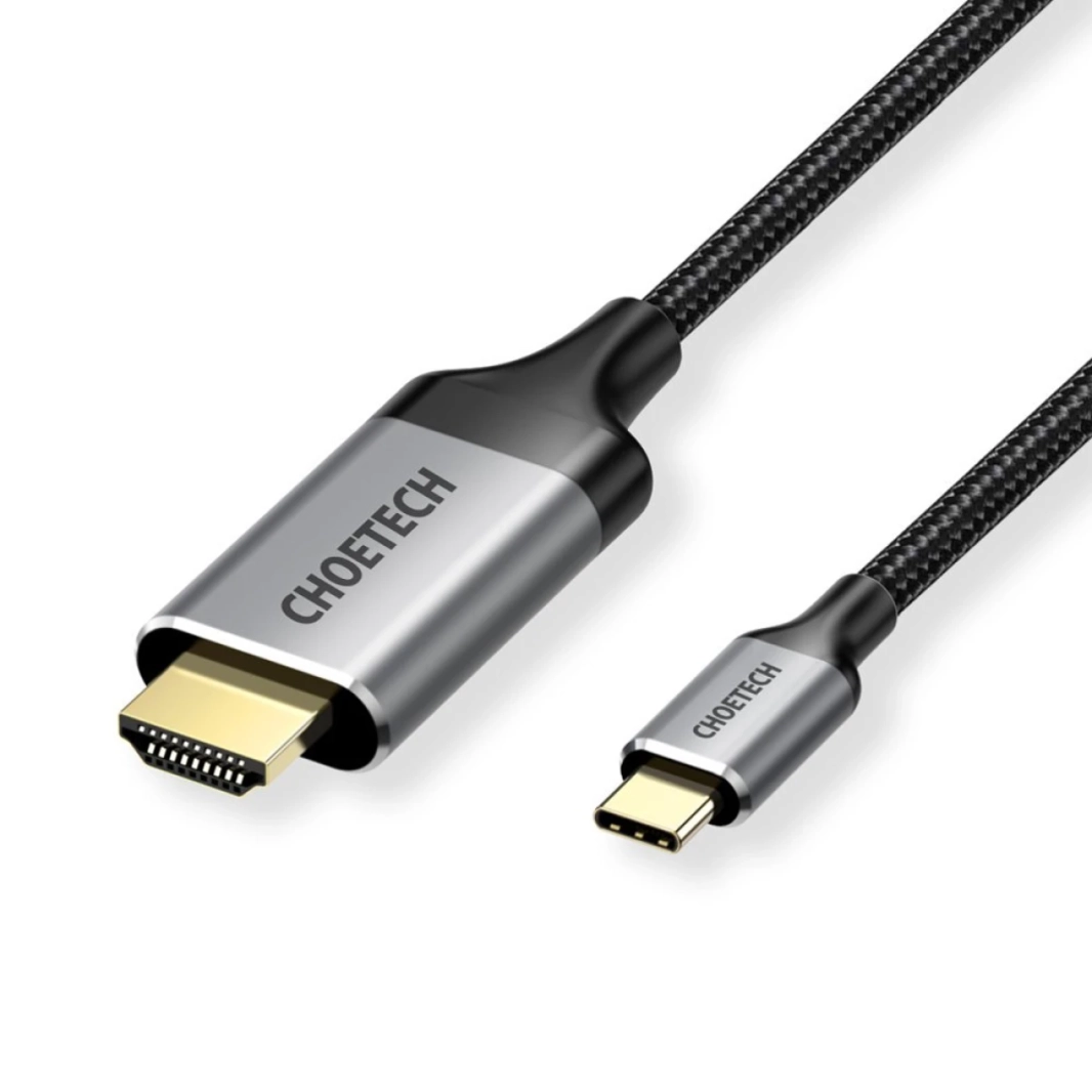 شويتك كابل USB 3.1 من النوع C إلى HDMI ذكر 2 متر يدعم 4K أسود