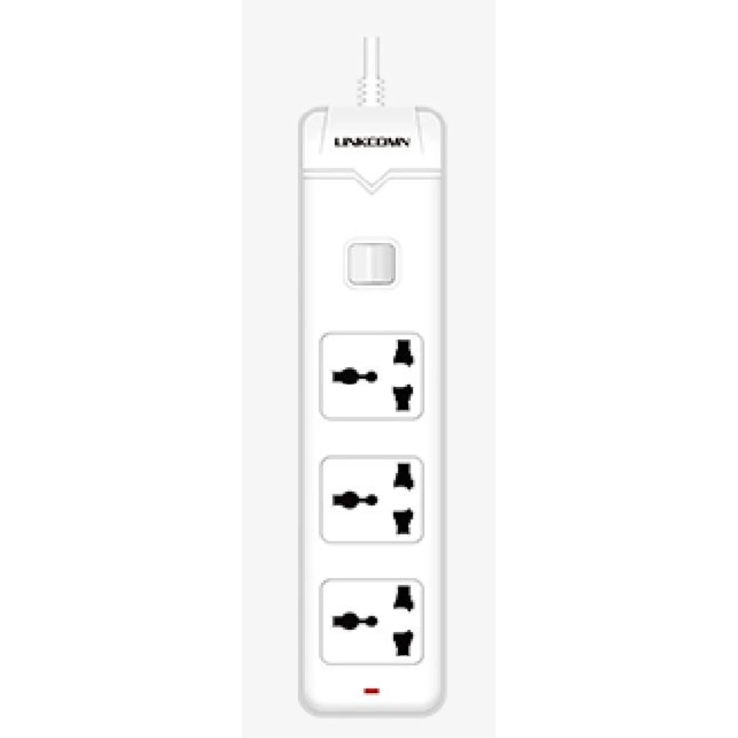 LINKCOMN LC-PS301 Power Strip 3-Outlet w/ 1.5m Power Cord