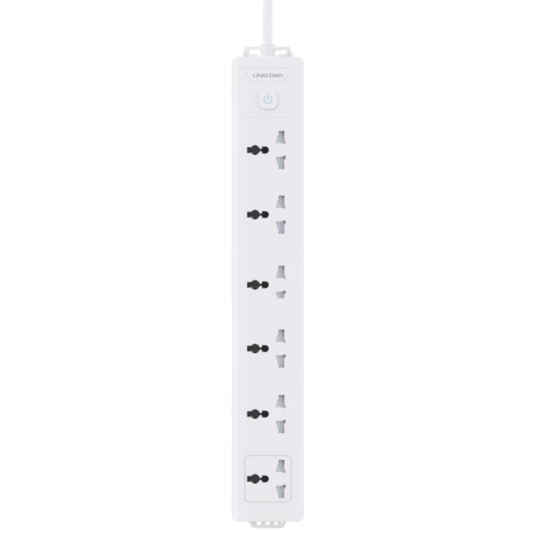 LINKCOMN LC-PS601 Power Strip 6-Outlet w/ 3m Power Cord