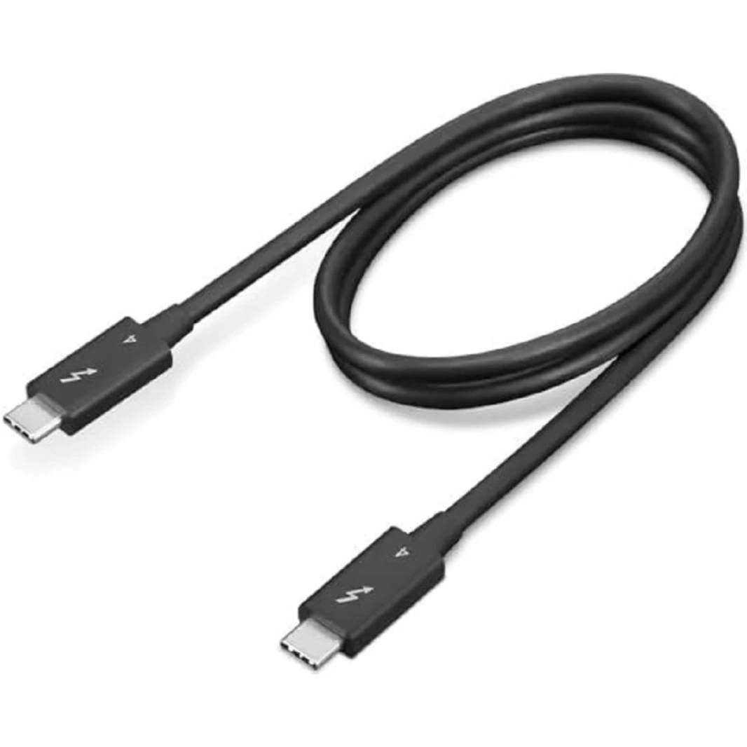 كابل Lenovo Thunderbolt 4 بطول 0.7 متر وسرعة نقل 40 جيجابت في الثانية، شحن سريع يصل إلى 100 وات بواسطة USB-C أو 170 وات/230 وات بواسطة قابس تيار مستمر