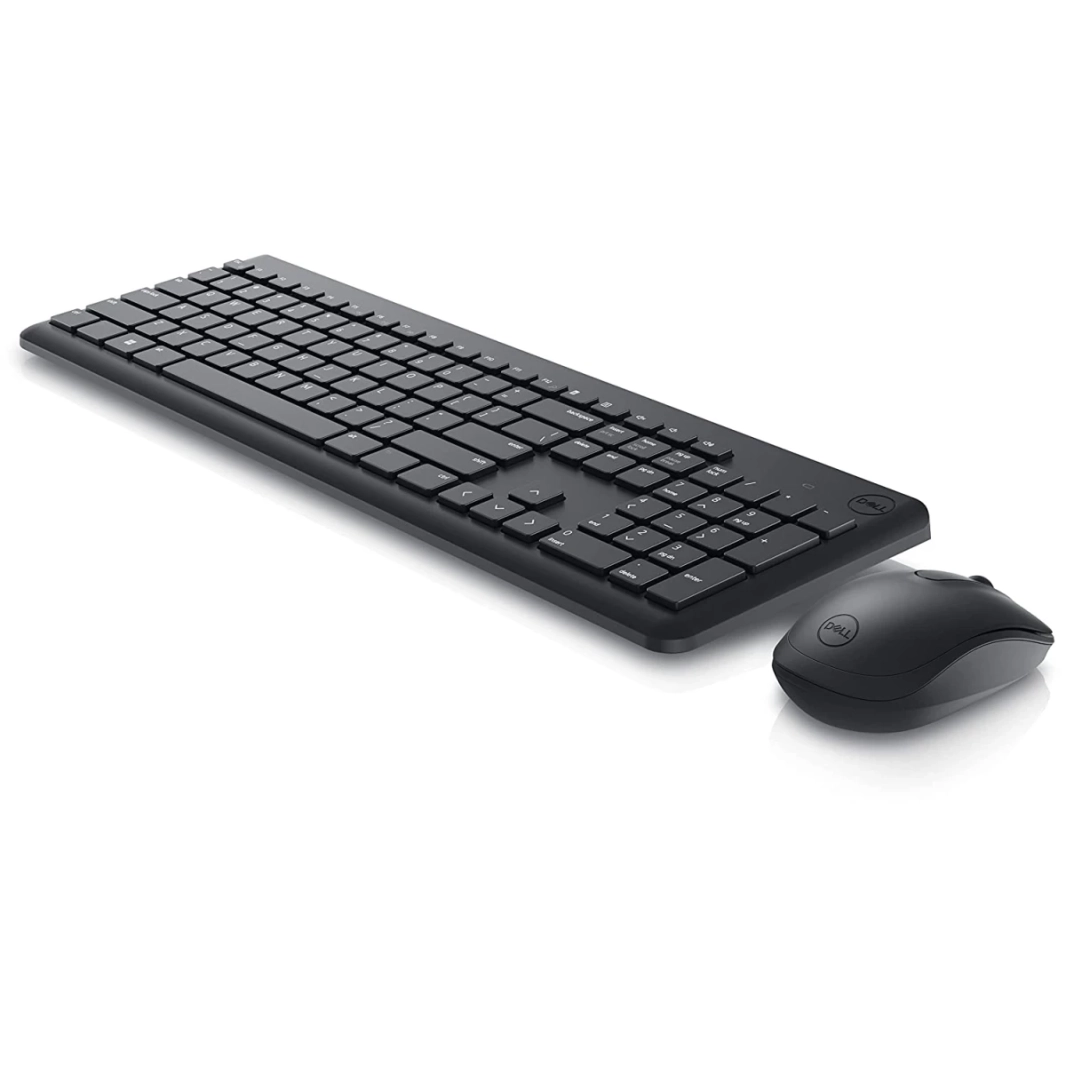 Dell KM3322W لوحة المفاتيح اللاسلكية والماوس المضادة للفرقة والمفاتيح المقاومة للانسكاب 36 شهرًا بطارية اللغة العربية / اللغة الإنجليزية