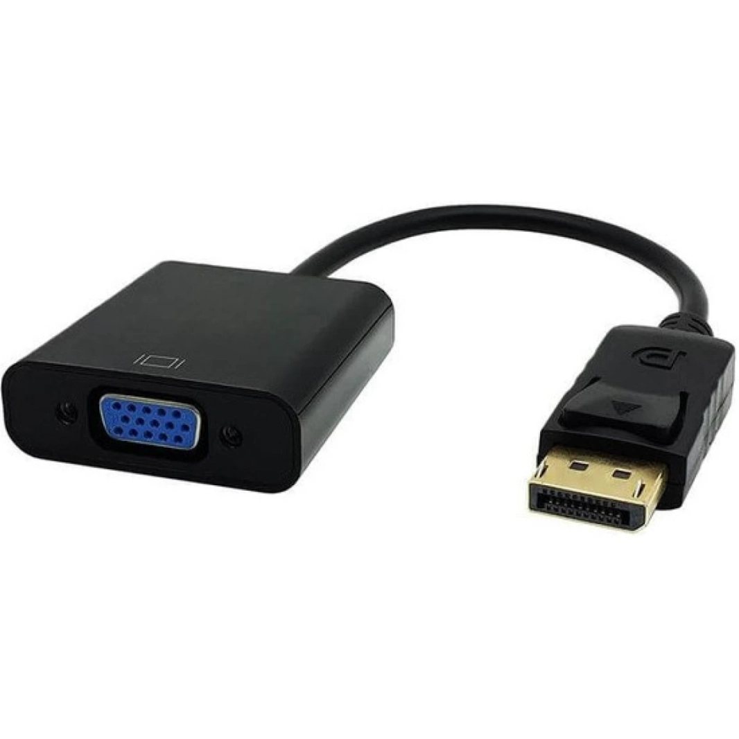 Acer Display Port Male to VGA Female Adapter up to 1080p Plug and Play - Black