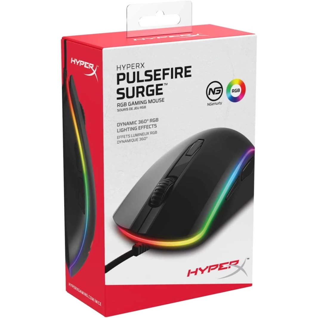 HP HyperX Pulsefire Surge RGB Wired Pixart 3389 Sensor up to 16000 DPI 6 Buttons  - Black