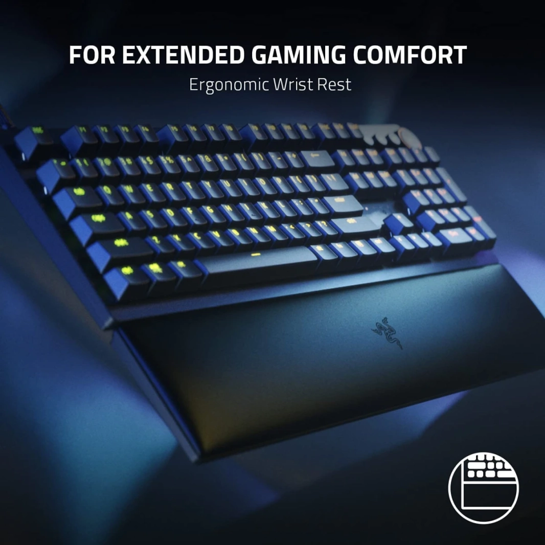 Razer Huntsman V2 Optical أسرع مفاتيح بصرية قابلة للنقر - مسند معصم مريح