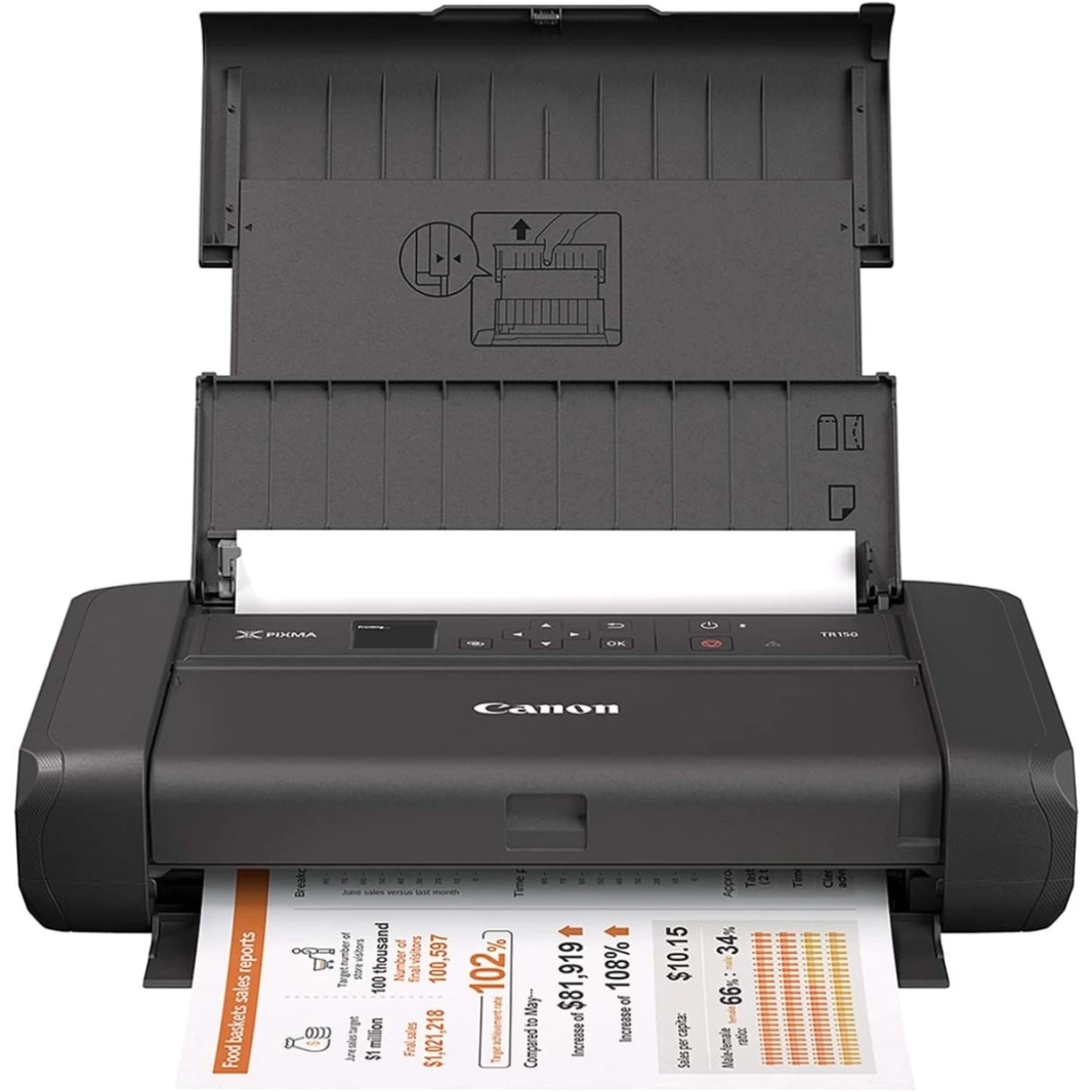 Canon PIXMA TR-150 طابعة حبر ملونة مقاس A4 محمولة مقاس 1,44 بوصة شاشة OLED USB (النوع C) لاسلكية