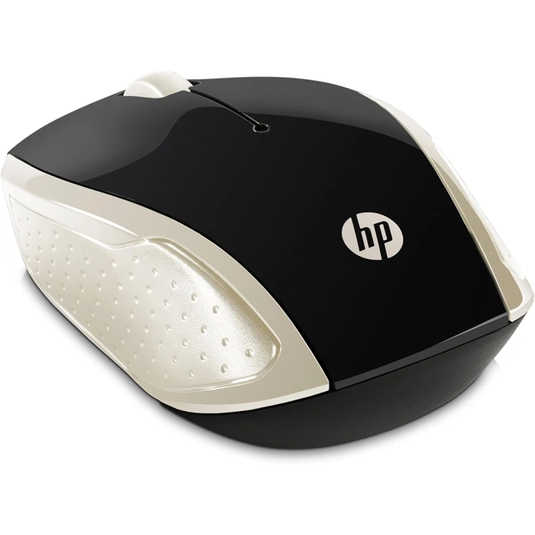 HP 200 USB Mouse Wireless Mouse مع 1000 نقطة في البوصة مستشعر بصري 2.4 جيجا هرتز اللاسلكي التصميم الممتاز - الذهب الحريري
