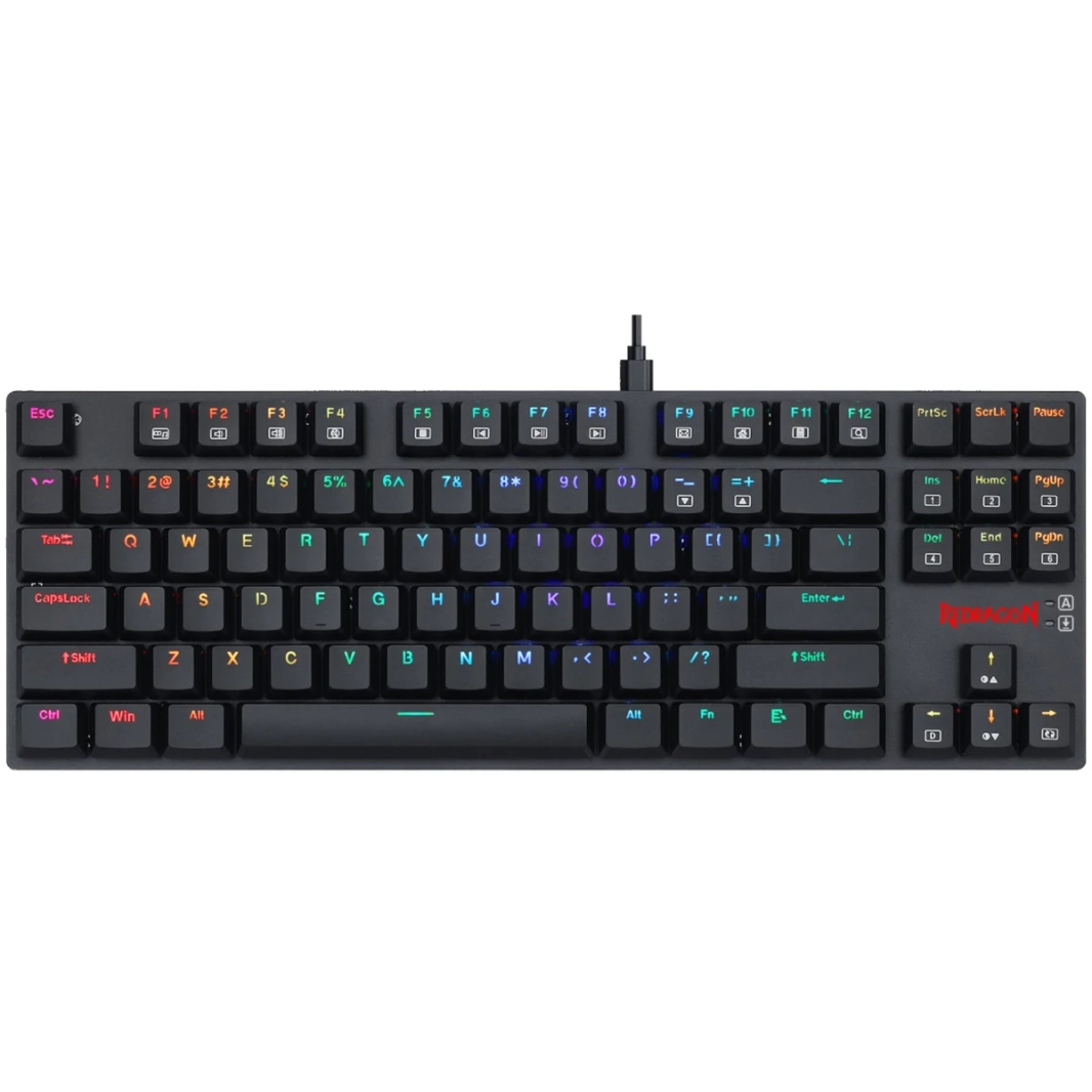 Redragon K607 APS RGB Super Slim TKL Wired Mechanical Gaming Keyboard - Black