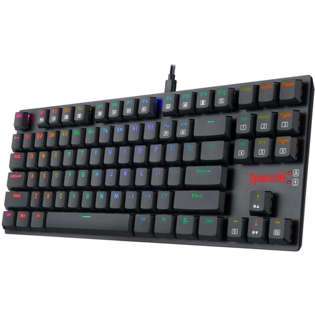 Redragon K607 APS RGB Super Slim TKL Wired Mechanical Gaming Keyboard - Black
