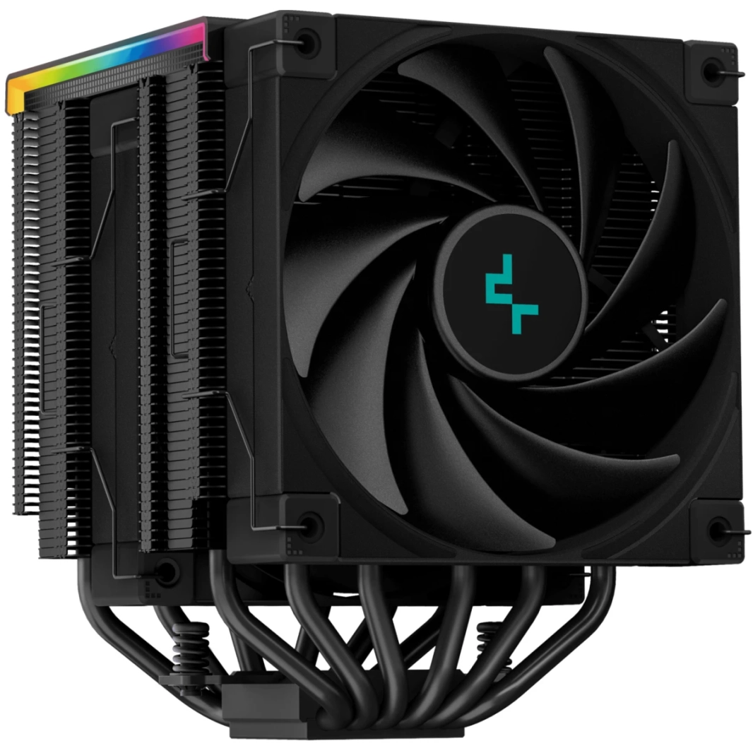 DeepCool AK620 Digital CPU Air Cooler Mighty 260w TDP 6 Copper Heat Pipes Dual-Tower CPU Cooler w/ ARGB LED Strip & Digital Screen Displays