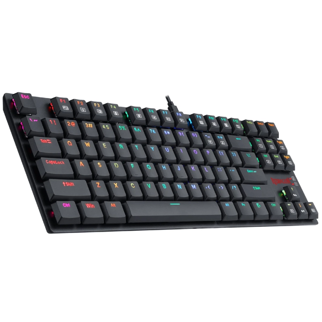 Redragon K607 APS RGB Super Slim TKL Wired Mechanical Gaming Keyboard - Black