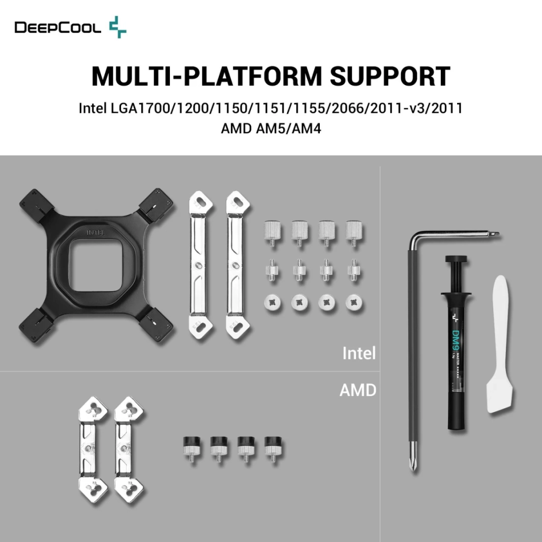 DeepCool ASSASSIN 4S Premium CPU مبرد هواء ثنائي البرج مركزي 140 مم مروحة FDB 7 أنابيب حرارة نحاسية هادئة / مفتاح وضع الأداء - أبيض