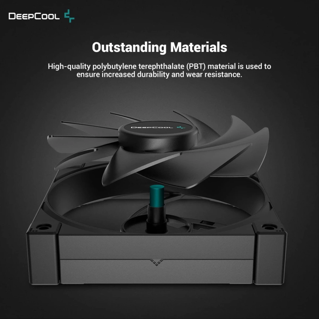 DeepCool FK120 3x 120mm 1850RPM 69CFM 4-Pin PWM عالي الأداء للحافظات ومبردات وحدة المعالجة المركزية - أسود