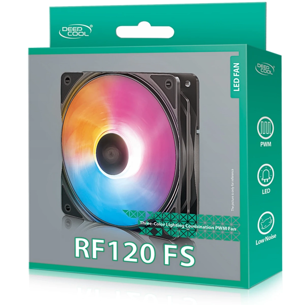 DEEPCOOL RF120 FS Fixed-RGB 120 مم PWM 9 تصميم شفرات المروحة