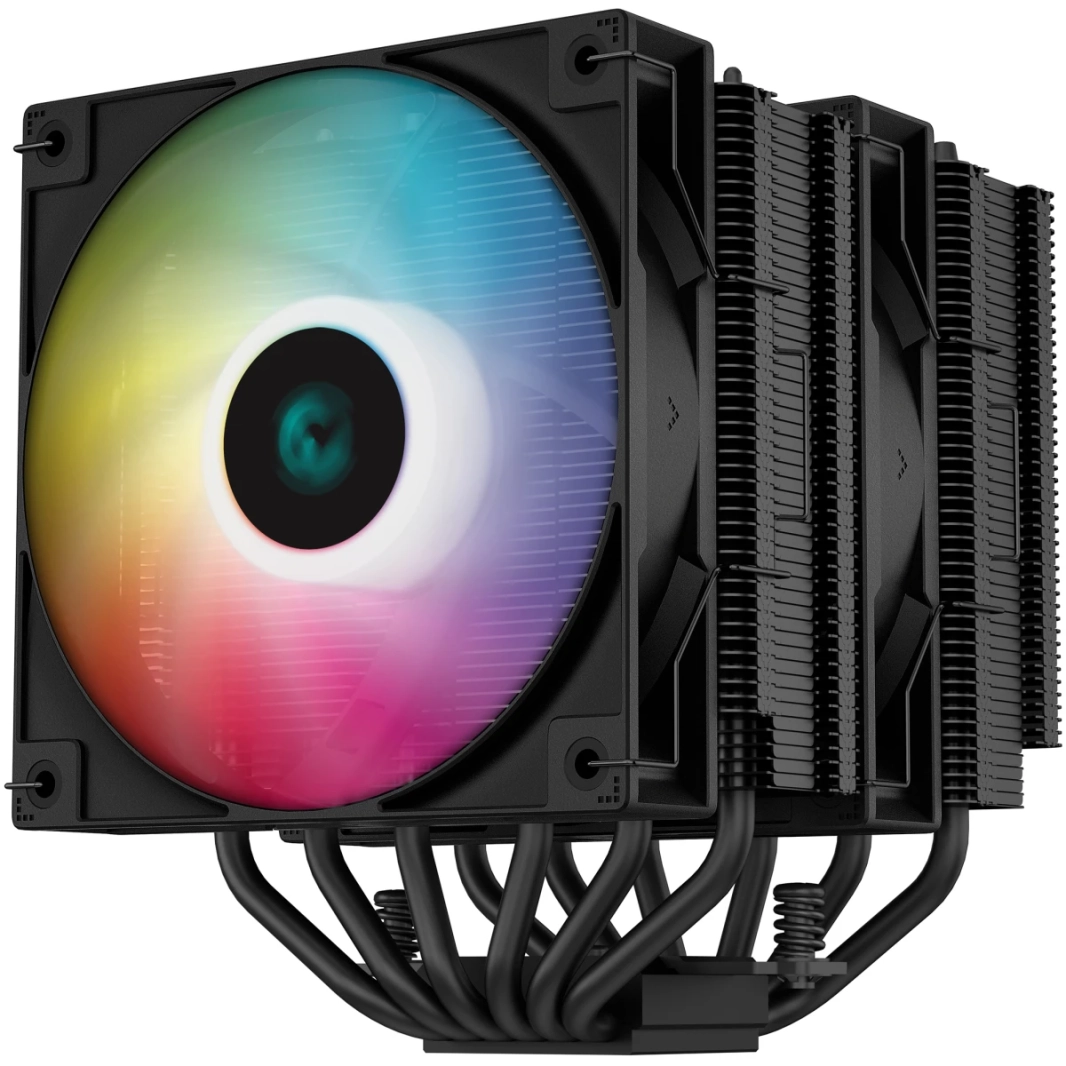 DeepCool GAMMAXX AG620 BK ARGB وحدة المعالجة المركزية مبرد الهواء مايتي 260 وات TDP 6 قطع أنابيب حرارة نحاسية ARGB مزامنة مع مروحة 120 مم PWM