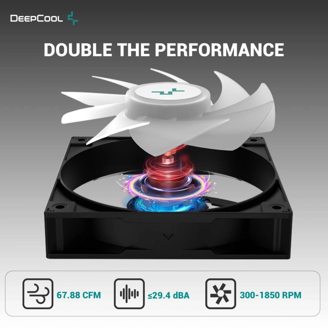 DeepCool GAMMAXX AG620 BK ARGB وحدة المعالجة المركزية مبرد الهواء مايتي 260 وات TDP 6 قطع أنابيب حرارة نحاسية ARGB مزامنة مع مروحة 120 مم PWM