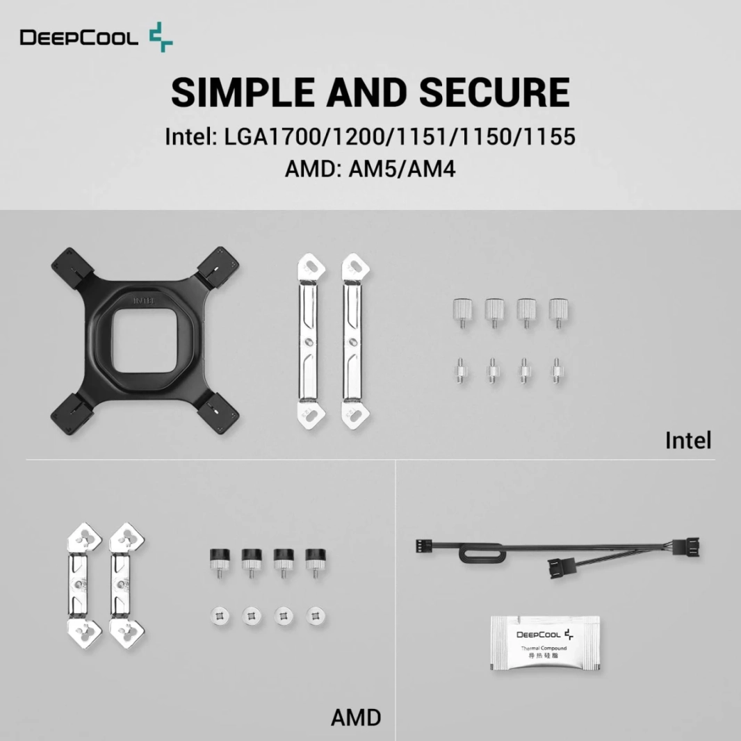 DeepCool GAMMAXX AG620 وحدة المعالجة المركزية مبرد الهواء مايتي 260 وات TDP 6 قطع أنابيب حرارة نحاسية ARGB مزامنة مع مروحة 120 مم PWM
