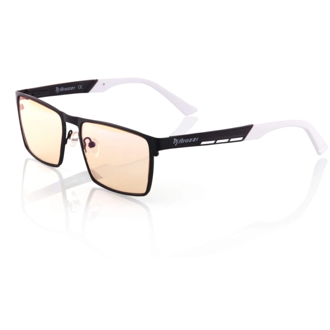 نظارات الكمبيوتر Arozzi Visione VX-800 تحمي عينيك من الضوء الأزرق الصادر من شاشتك وتساعد على تقليل وجع العين - أسود