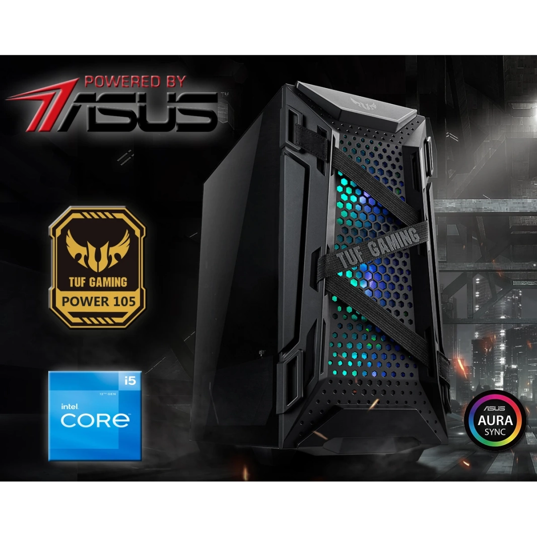 POWER BY ASUS POWER 105 Budget Gaming PC w/ 12Gen Core i5 6-Cores & Optional Graphic Card
