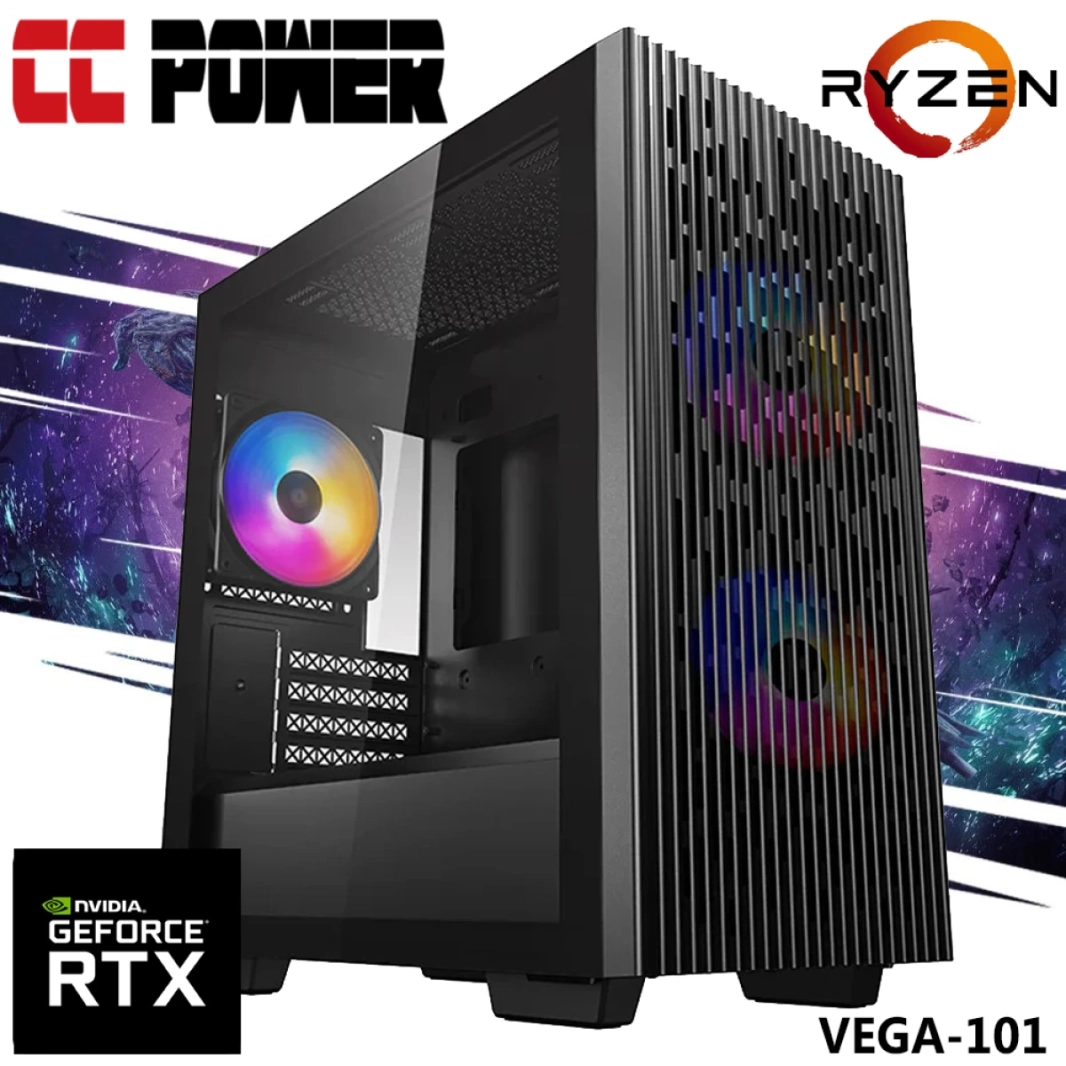 CC Power VEGA-101 Gaming PC 8Gen AMD Ryzen 5 8600G 6-Cores w/ AMD Radeon™ 760M w/ Advance Air Cooler