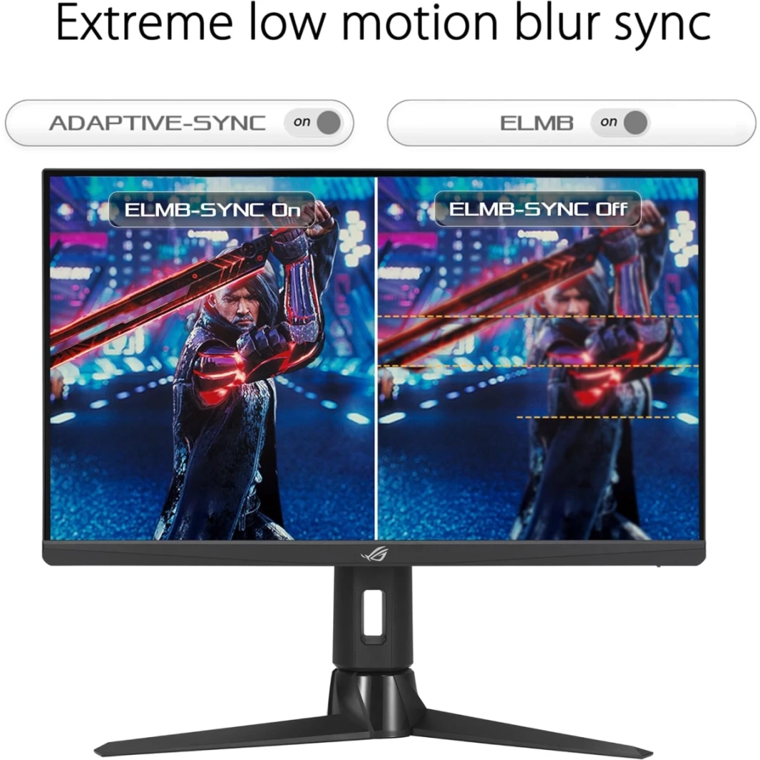 ASUS ROG Strix XG259QN IPS السريع 25 "380Hz 0.3ms HDR 400 Esports FreeSync Premium ELMB Sync Stand قابل للتعديل