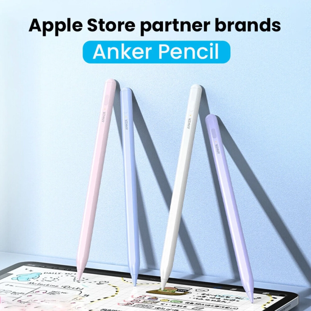 Anker Pencil A7139631 Drawing Stylus Pen Bluetooth 5.3 up to 8 Hours USB-C Charging 15.4 Grams For Apple iPad - Blue