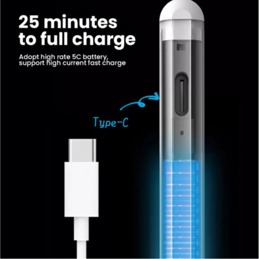 Anker Pencil A7139631 Drawing Stylus Pen Bluetooth 5.3 up to 8 Hours USB-C Charging 15.4 Grams For Apple iPad - Blue