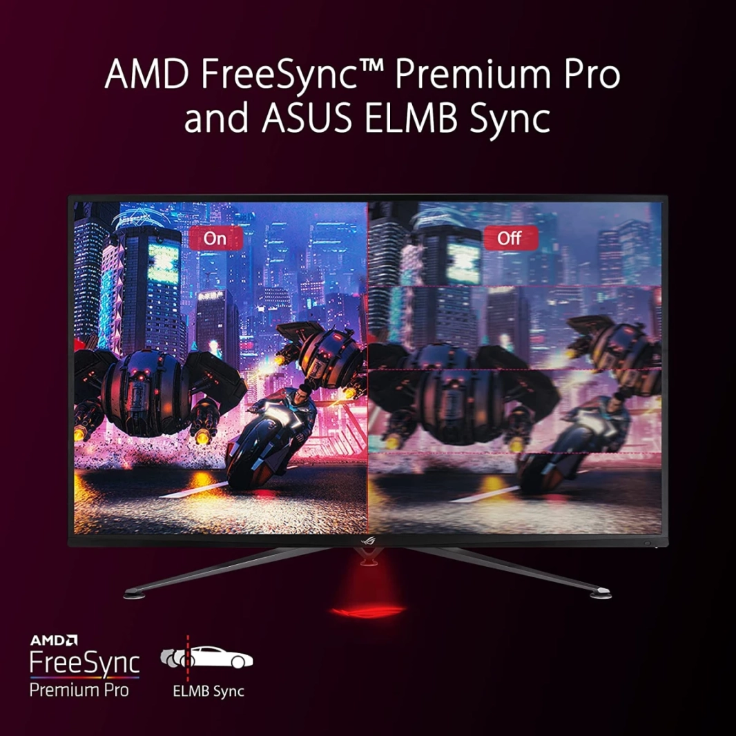 ASUS ROG Strix XG43UQ 43 "4K HDR DSC 144HZ 1MS HDR 1000 DCI-P3 90 ٪ HDMI 2.1 Extreme Low Motion Blur Sync & Freesync ™ Premium Pro