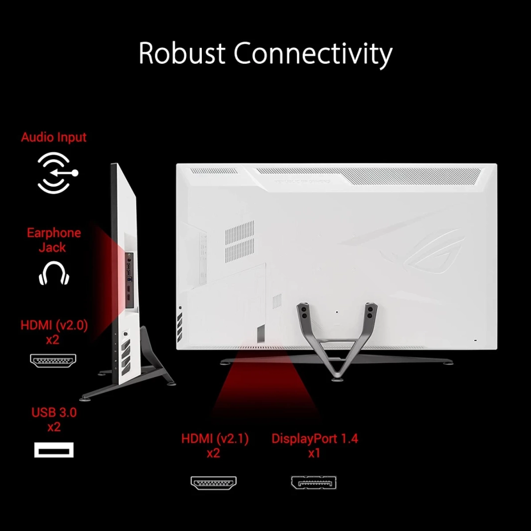 ASUS ROG Strix XG43UQ 43 "4K HDR DSC 144HZ 1MS HDR 1000 DCI-P3 90 ٪ HDMI 2.1 Extreme Low Motion Blur Sync & Freesync ™ Premium Pro