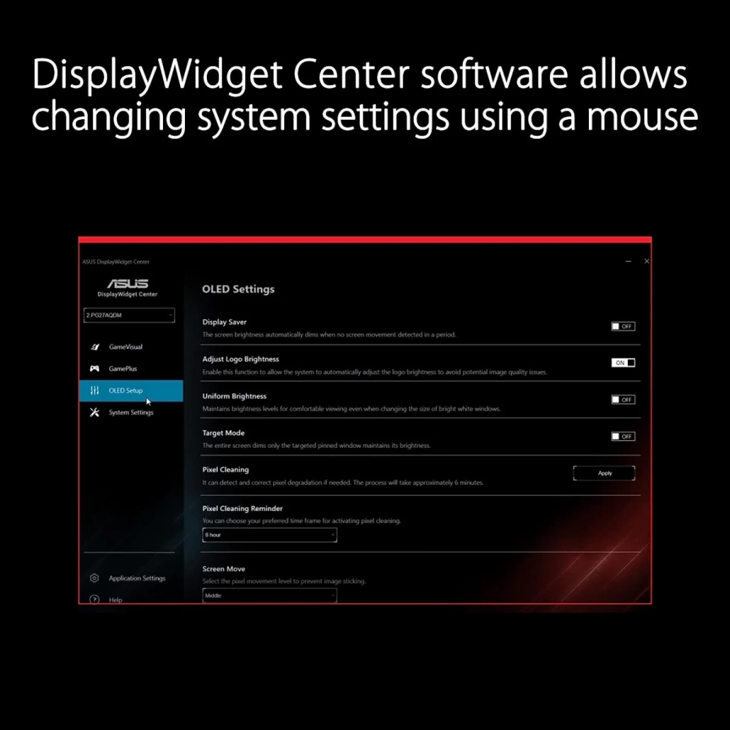 ASUS ROG Swift PG27AQDM 27” OLED DSC 2K 240Hz 0.03ms G-SYNC Compatible Anti-Glare Micro-Texture Coating 99% DCI-P3 True 10-bit