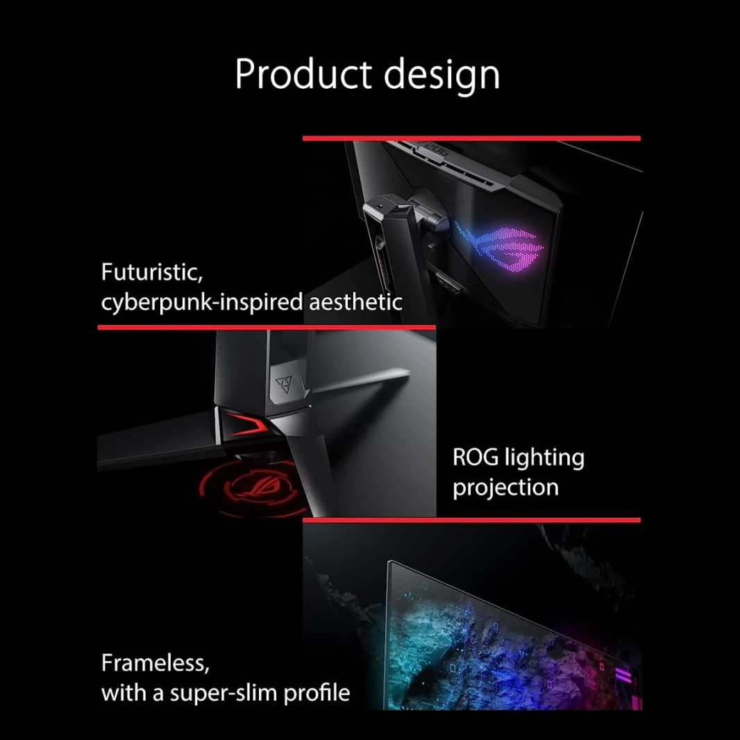 ASUS ROG Swift PG27AQDM 27” OLED DSC 2K 240Hz 0.03ms G-SYNC Compatible Anti-Glare Micro-Texture Coating 99% DCI-P3 True 10-bit