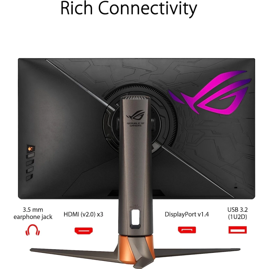 ASUS ROG Swift PG27AQN 27" Fast IPS 360Hz HDR600 2K 1ms  G-SYNC Eye Care NVIDIA® Reflex Analyzer VESA Wall Mountable