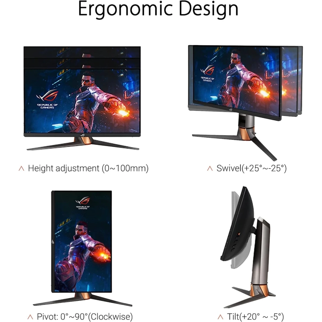ASUS ROG Swift PG27AQN 27" Fast IPS 360Hz HDR600 2K 1ms  G-SYNC Eye Care NVIDIA® Reflex Analyzer VESA Wall Mountable