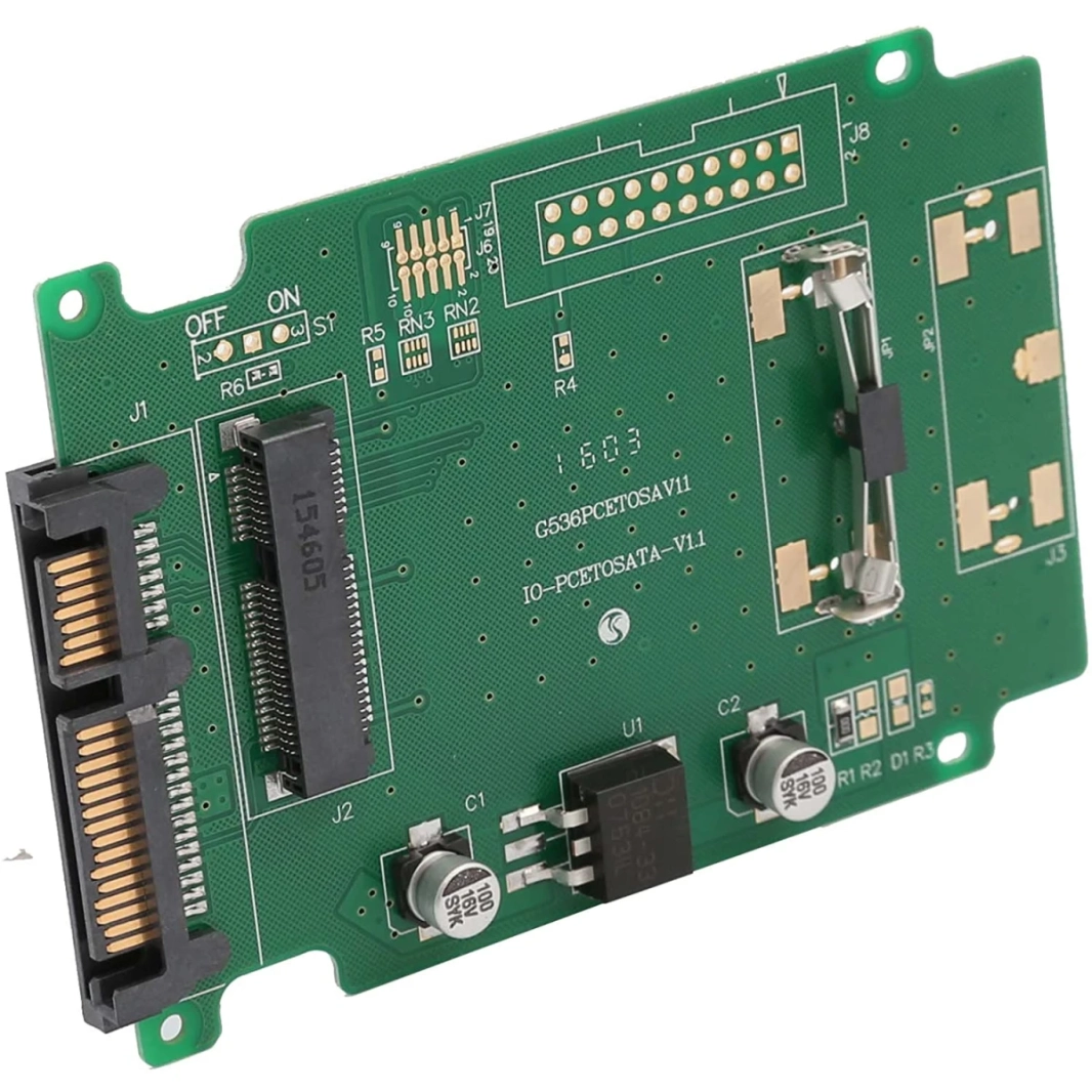 SYBA MINI-SATA MSATA 50 مم SSD موصل محول SATA III 2.5