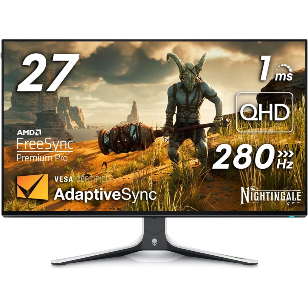 Dell Alienware AW2723DF 27 "FAST IPS Nano 2K 280Hz (OC) HDR 600 1MS 100 ٪ SRGB 95 ٪ DCI-P3 G-Sync متوافقة