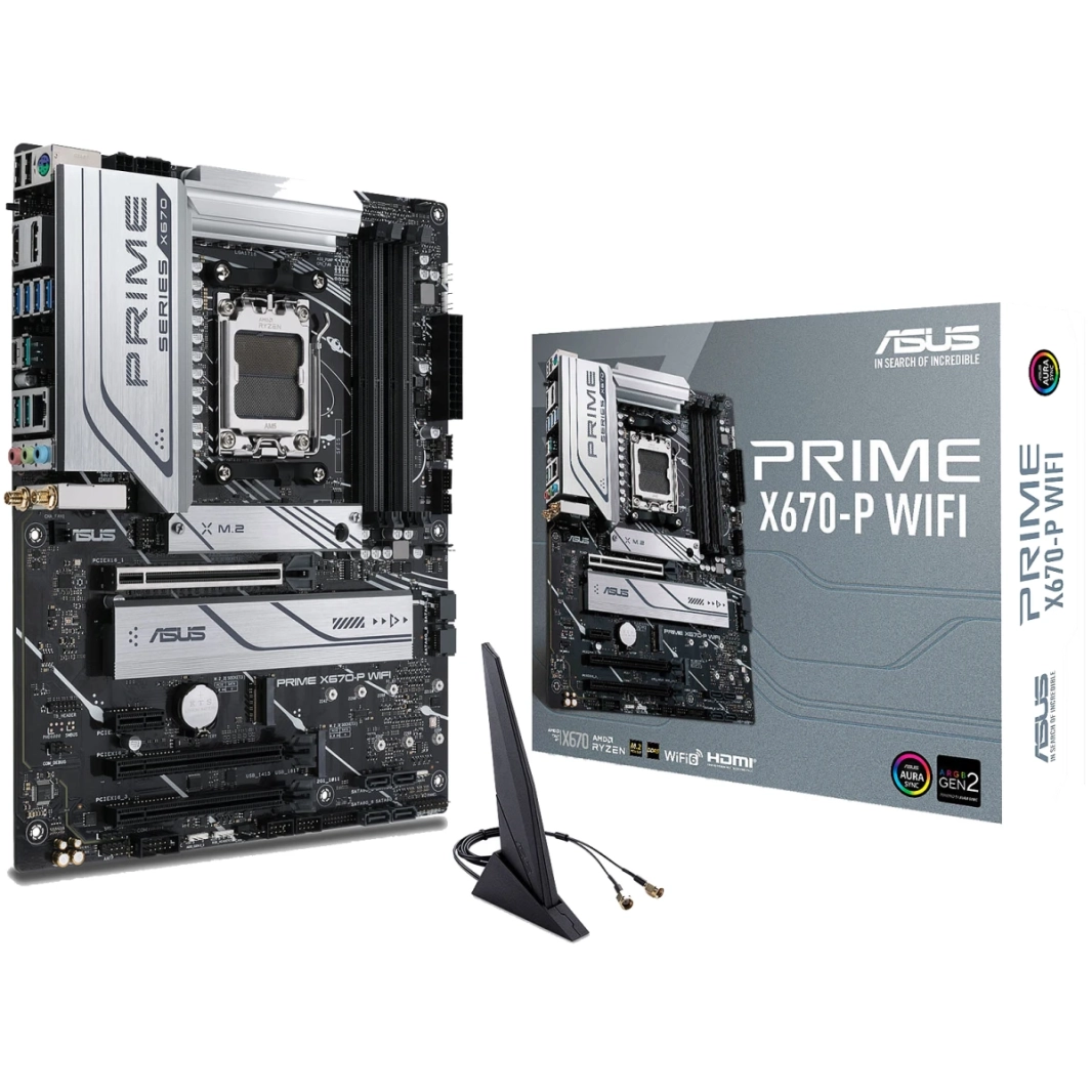 ASUS Prime X670-P WIFI AM5 For Ryzen 7000 DDR5 USB4® Header ATX Motherboard
