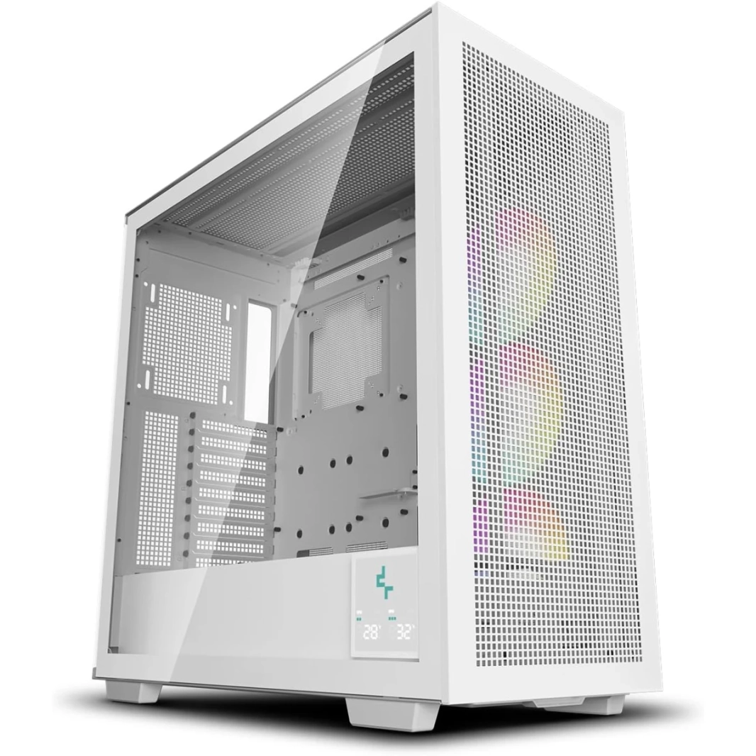 Deepcool Morpheus ATX+ HOBULE AIRFILOW HOUNCING W/ GENT MOUNT & GEN 4 RISER CABLE GLASS 4X TRINITY 140MM ARGB - WHITE