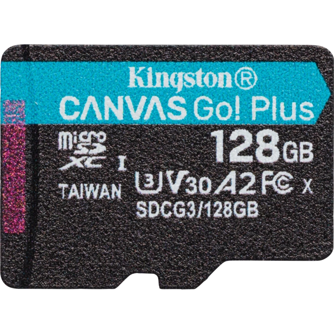 Kingston 128GB microSDXC Canvas Go Plus 170MB/s Read UHS-I C10 U3, V30 Memory Card